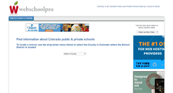 Desktop Screenshot of colorado.webschoolpro.com